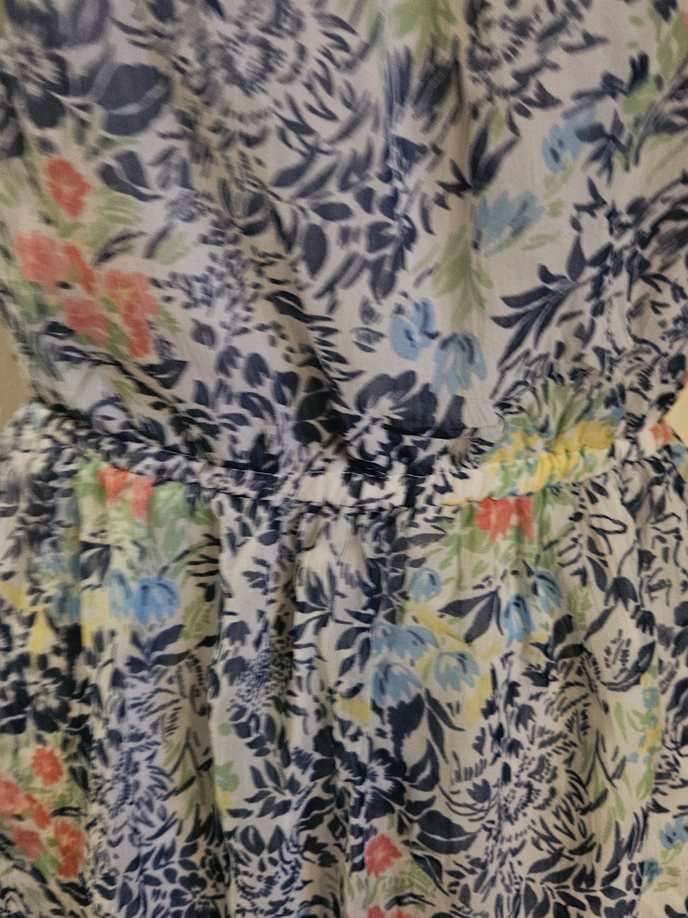 Hollister Navy-Trim Floral Mini Dress with Multicolor Blooms - Picture 5 of 8